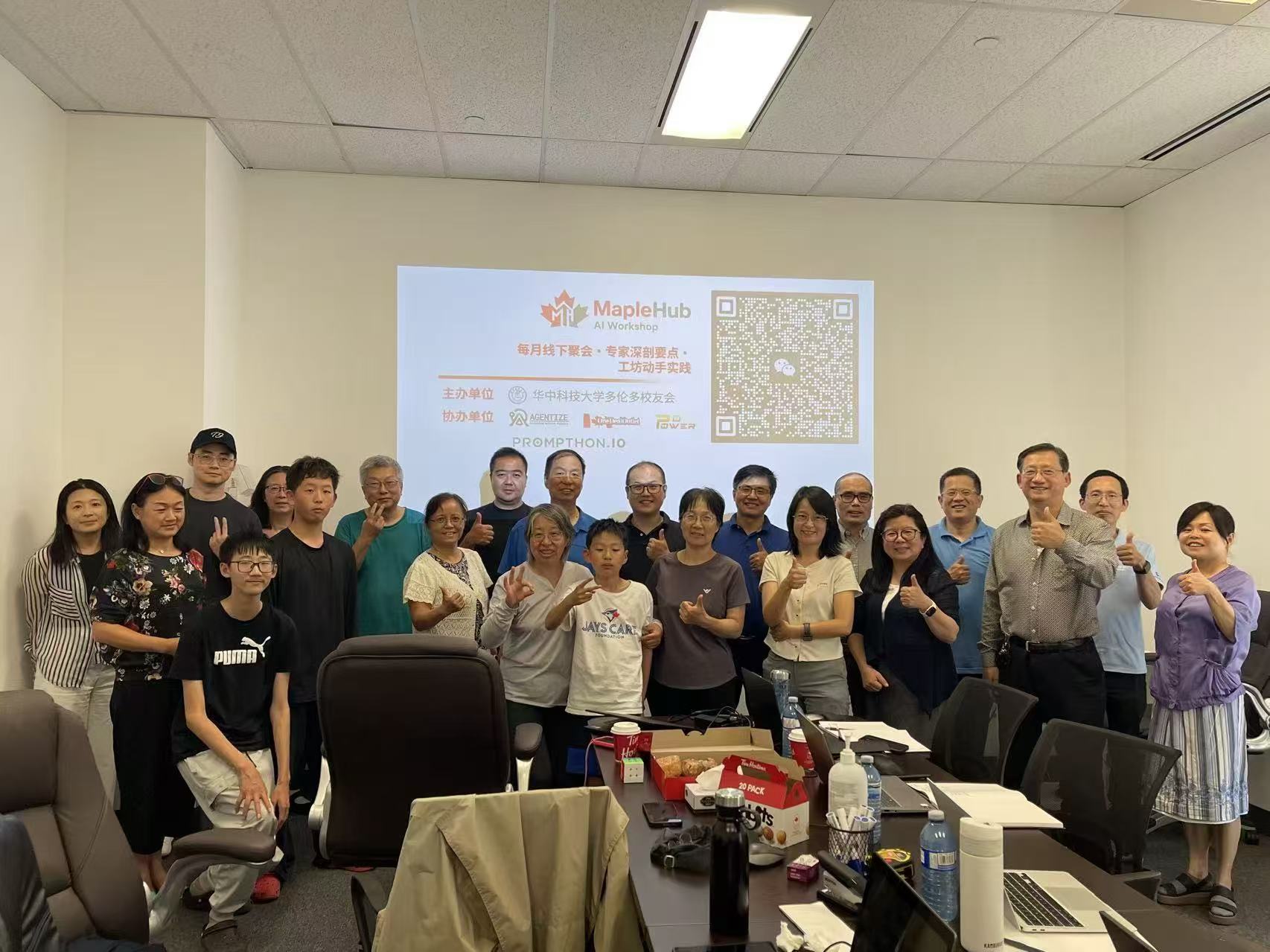 Group photo from the June 27, 2026 MapleHub AI workshop in Markham.